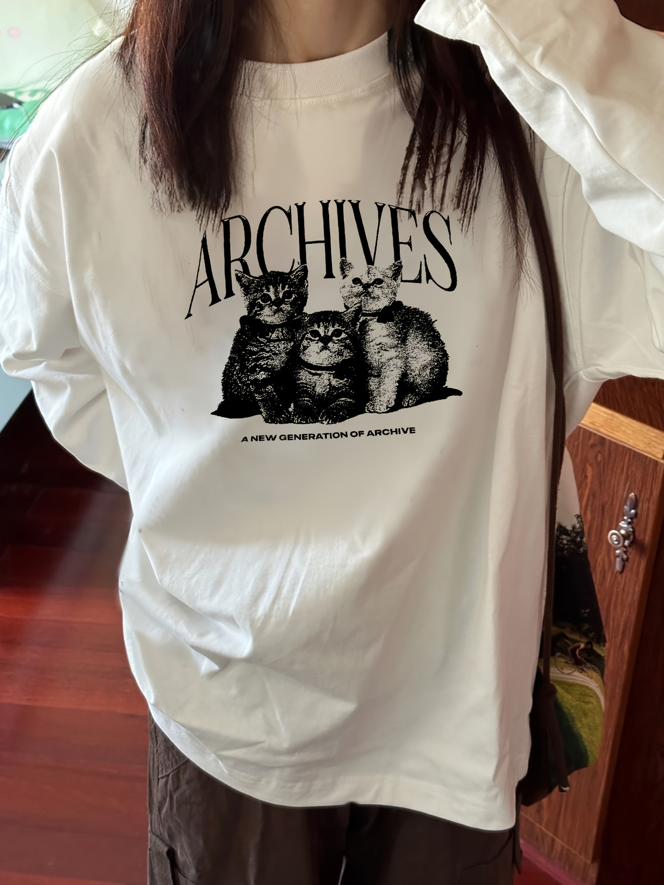 Women'S Fashion Q - T-shirt à manches longues avec imprimé