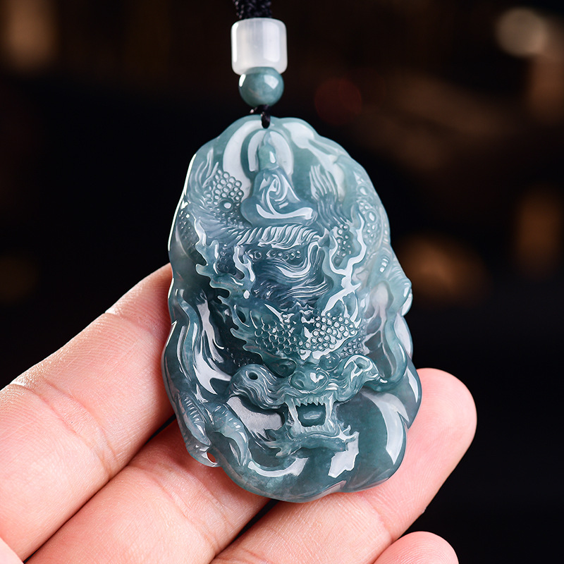 Women'S Fashion Gifts - Collier pendentif Dragon en jadéite birmane