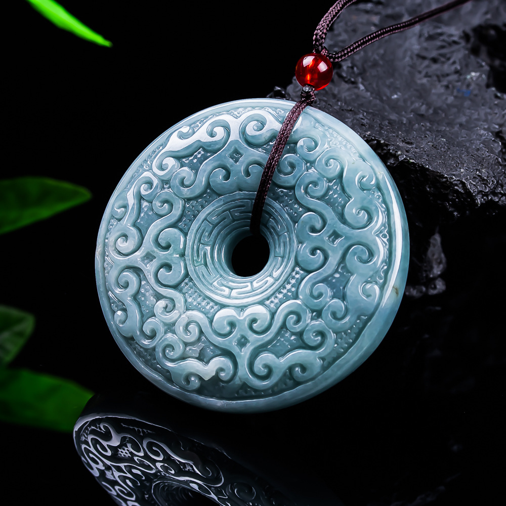 Women'S Fashion Gifts - Collier pendentif fleur en jadéite birmane