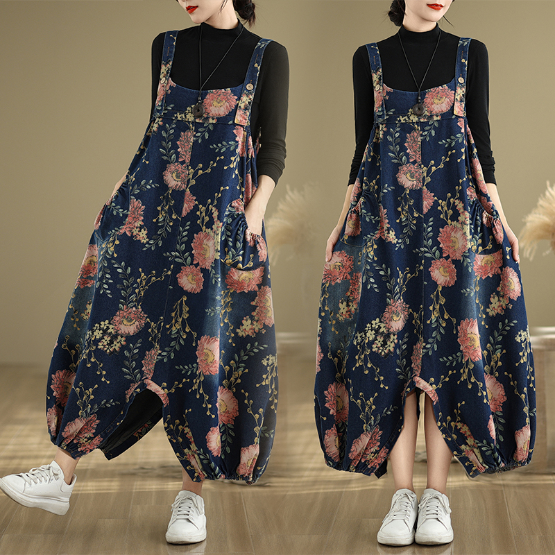 Women'S Fashion Overalls - Salopette en jean décontractée ample pour