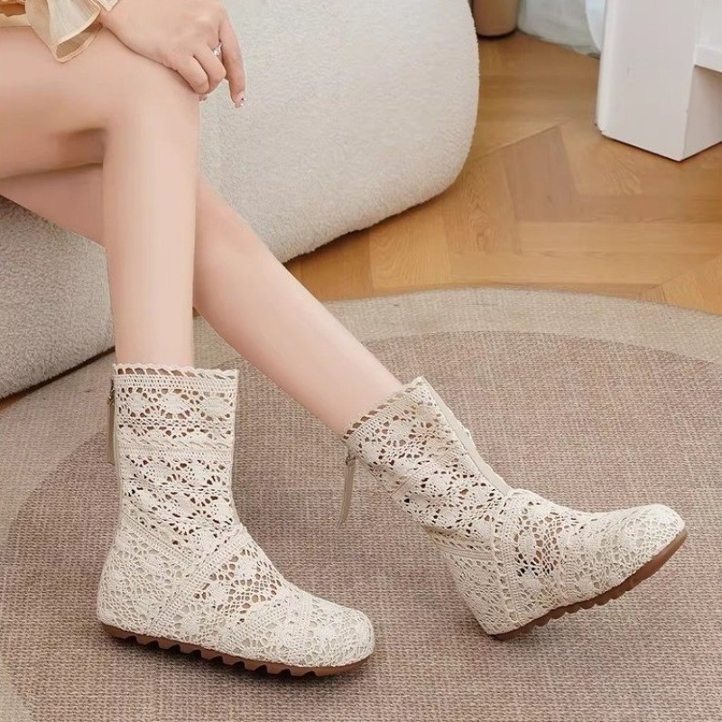 Xl Women'S Fashion - Nouvelles bottes en crochet ajourées à