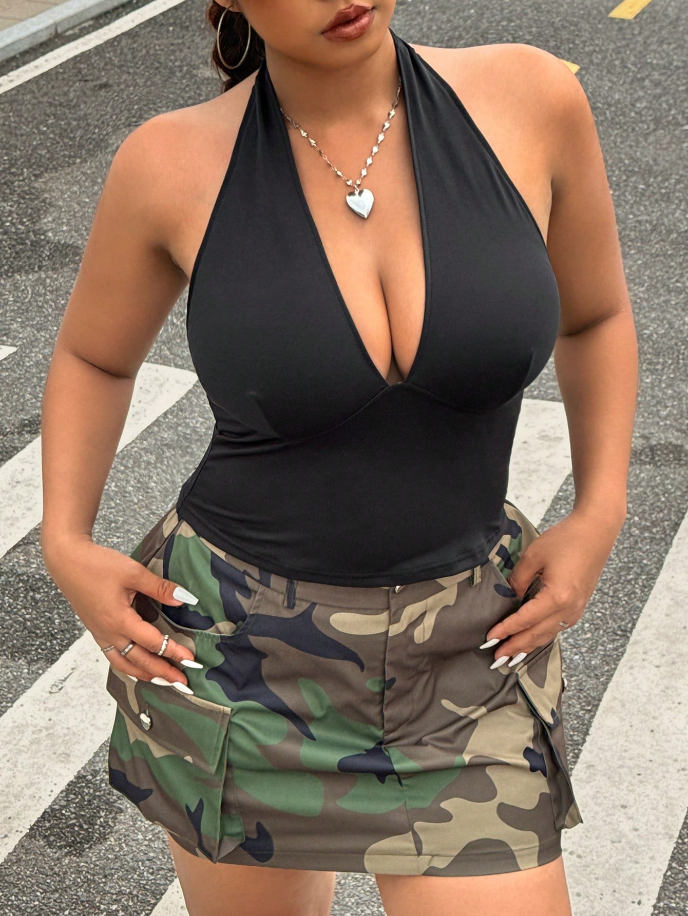 Women Fashion Vest - Nouvelle mode couleur unie grande taille