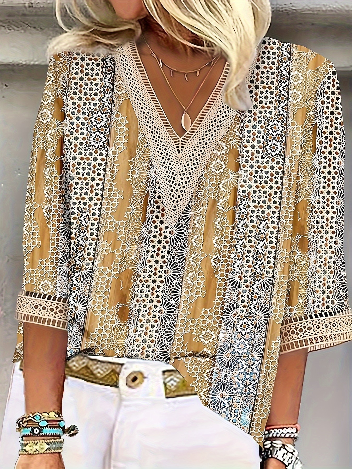 Women'S Fashion Jersey - Chemisier élégant à manches longues pour