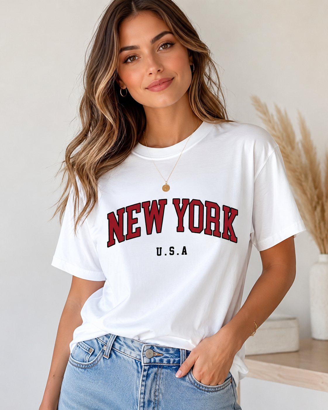 Women'S Fashion York - T-shirt imprimé style New York pour