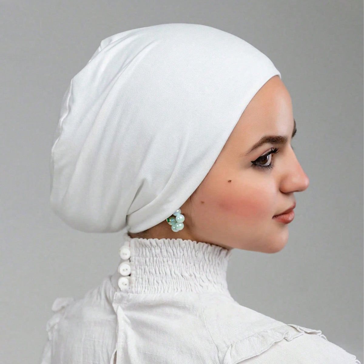 Women Fashion Hats - Chaud solide coton Modal Jersey Hijabs