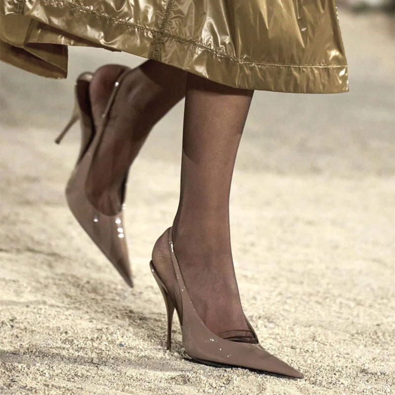 Women Fashion Simple - Sandales creuses simples à dos pointu