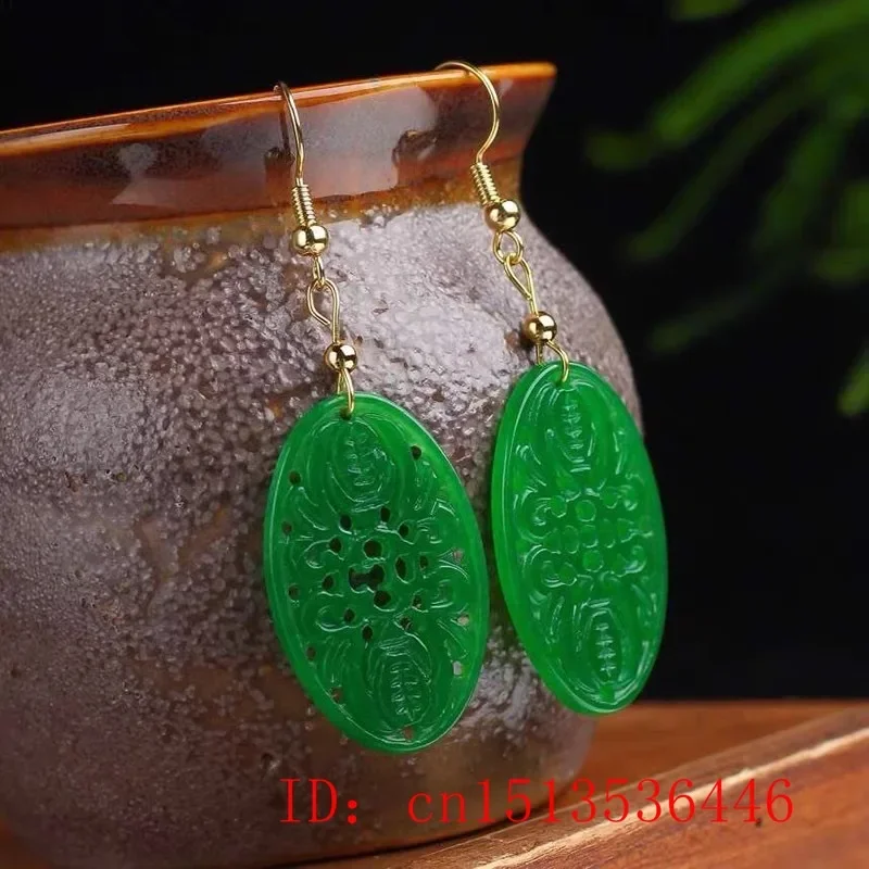 Women Fashion Jewellery - Boucles d'oreilles chauve-souris en Jade vert