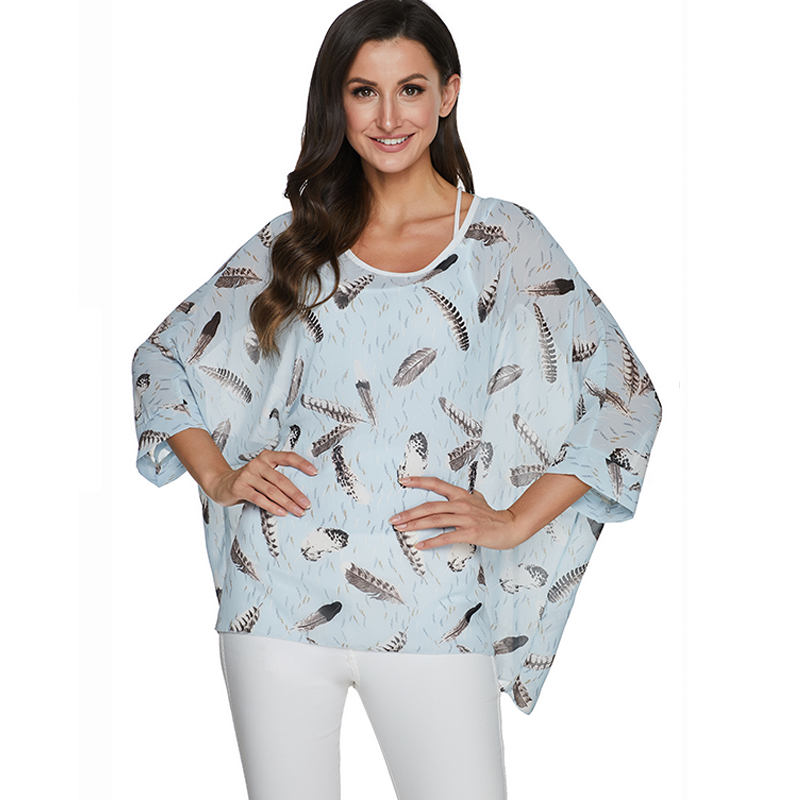 Women'S Fashion Kimono - BHflutter-Chemisier en mousseline de soie pour