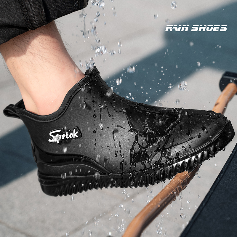 Women'S Fashion Rain Boots - Bottes de pluie courtes imperméables pour