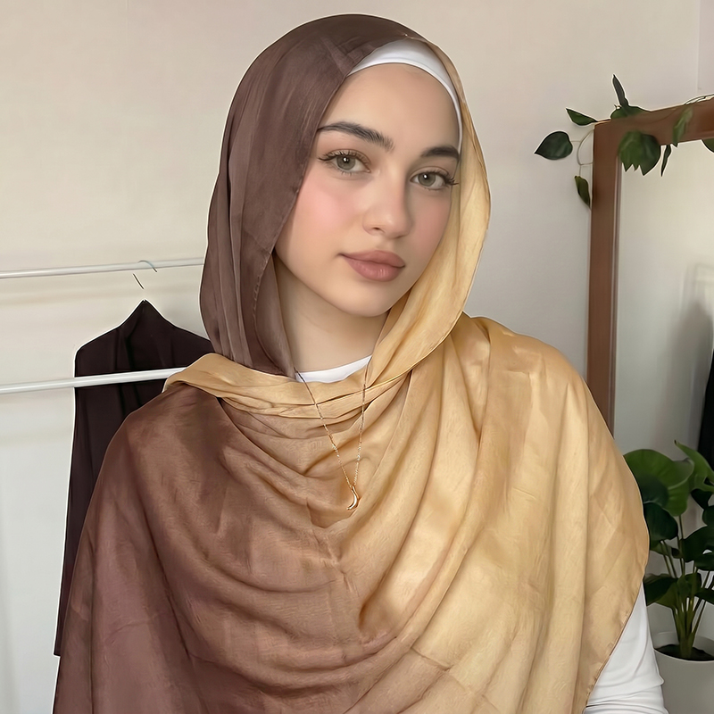 Women'S Fashion Gifts - Hijab musulman tendance, écharpe ombrée douce