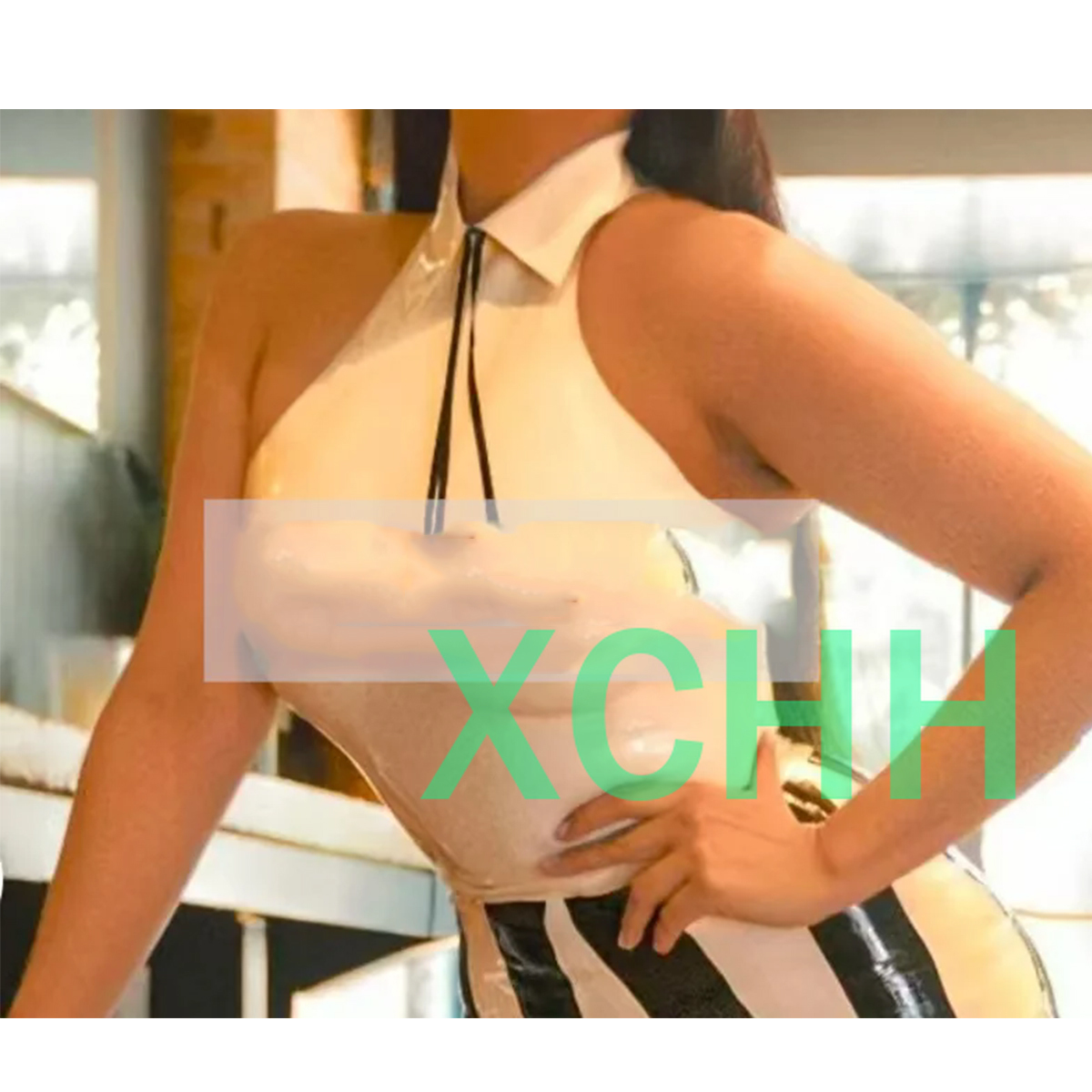Women Fashion Vest - Chemise en latex naturel sexy pour