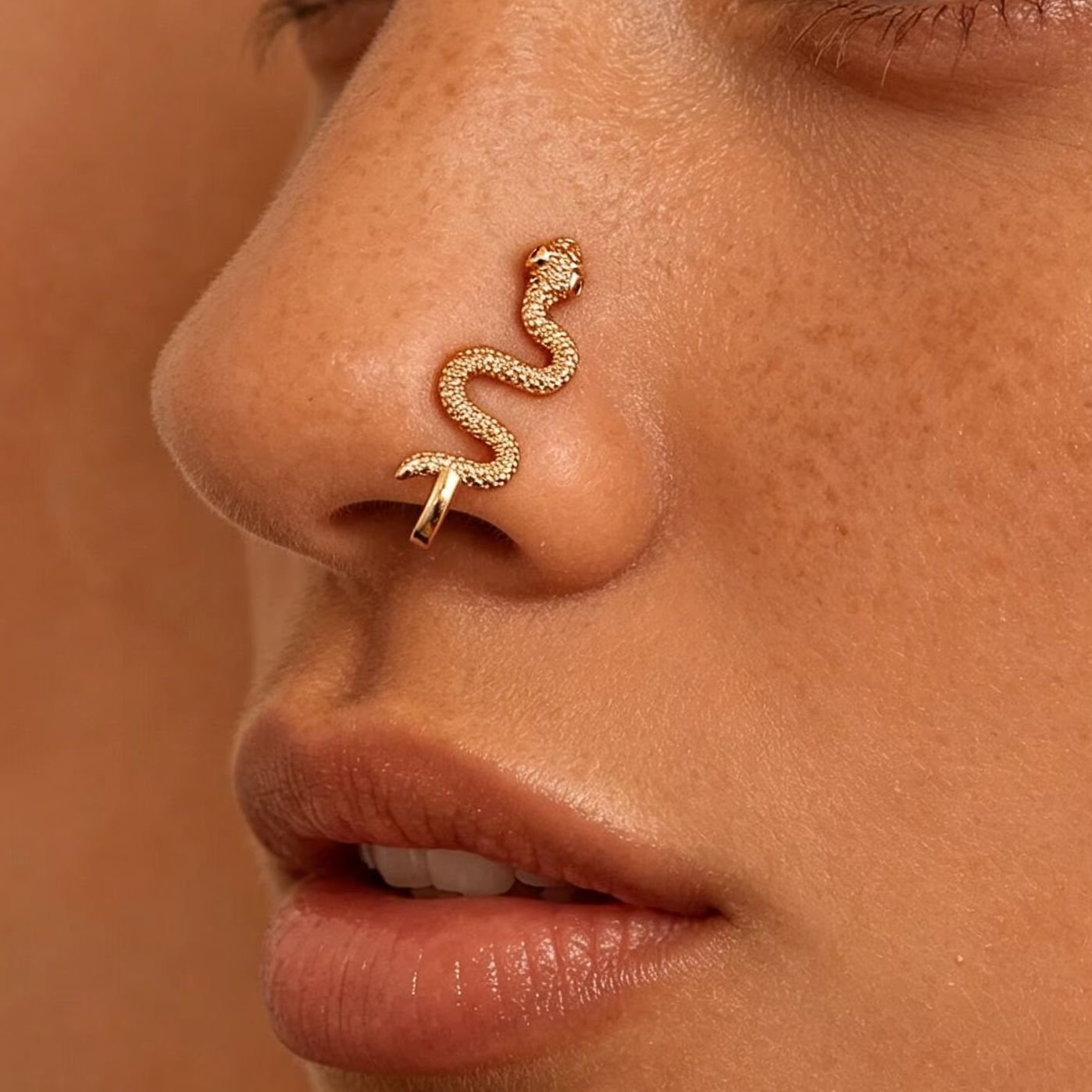 Women'S Fashion Rings Gold - Anneau de nez en forme de