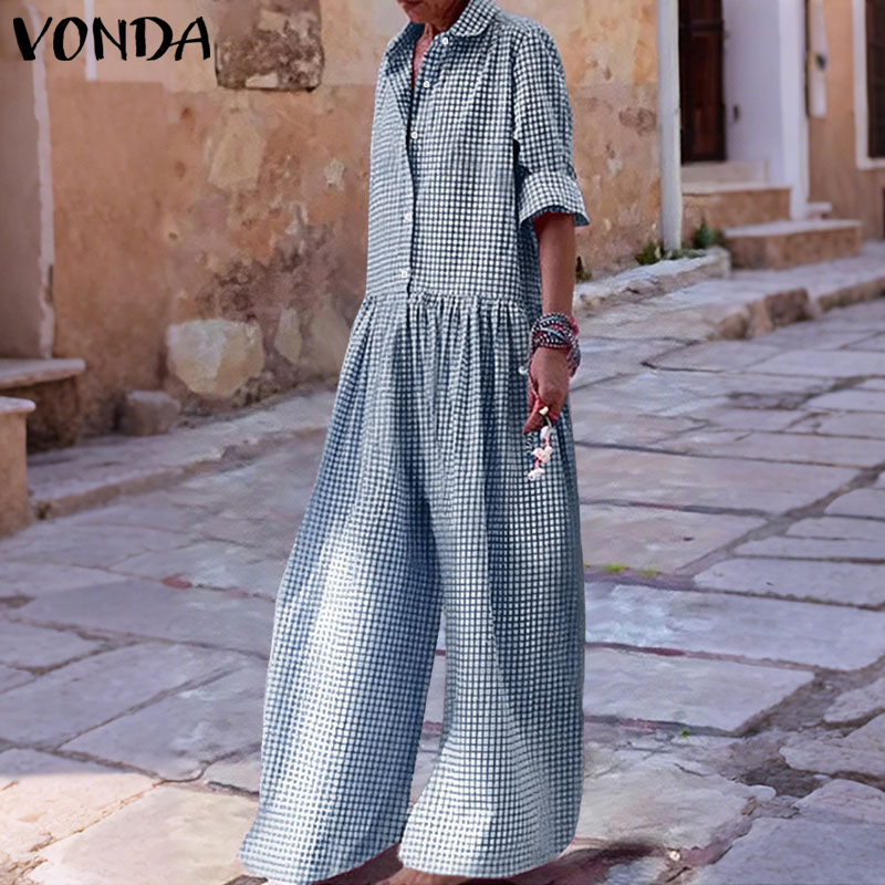Women'S Fashion Overalls - Grande taille 5XL VONDA Vintage combinaisons