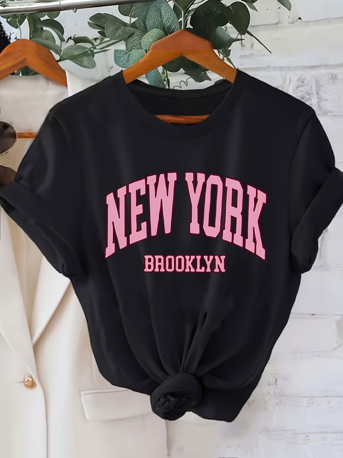 Women'S Fashion York - T-shirt tendance avec imprimé lettres New