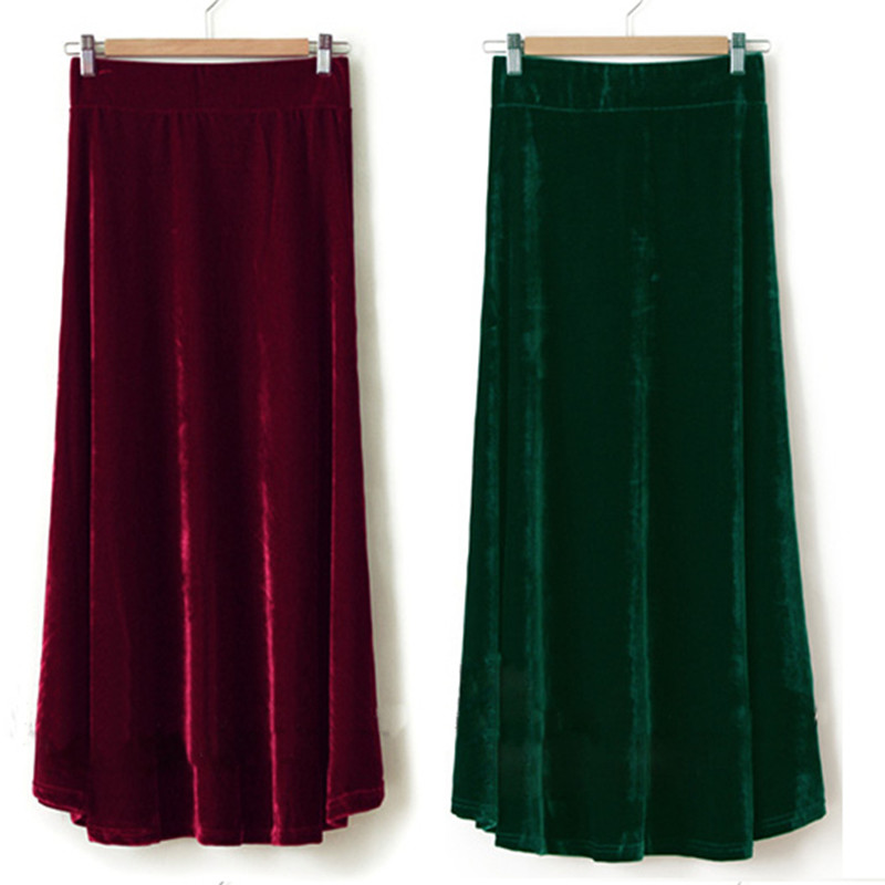 Pleated Skirt Women - TIYIHAILEY-Jupe en velours plissé pour femme,
