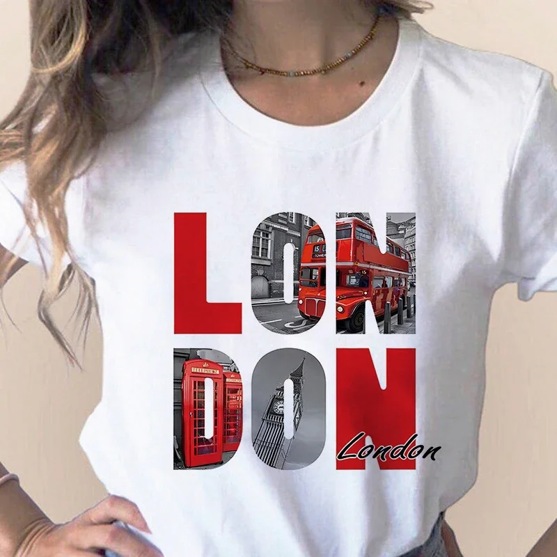 Women'S Fashion York - Mode ville imprimé T-shirt Paris Londres