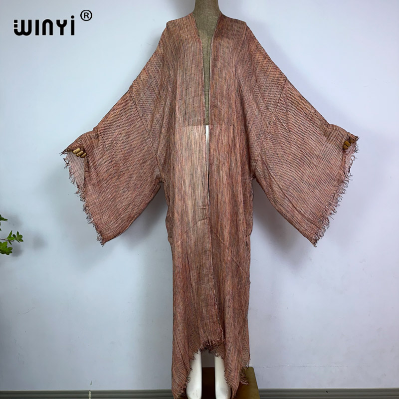 Women'S Fashion Kimono - WINYI-Robe cardigan pour femme, vêtement de
