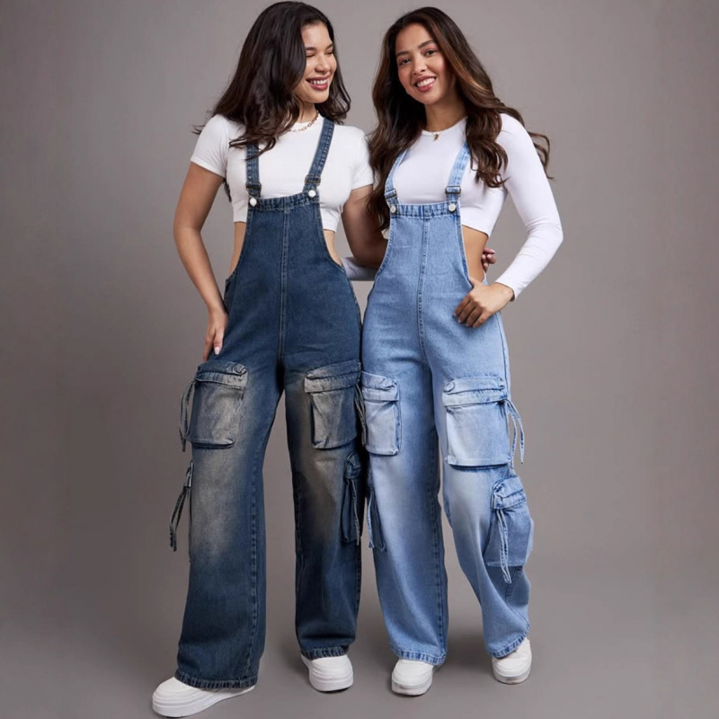 Salopette en jean décontractée - Women'S Fashion Overalls avis et prix