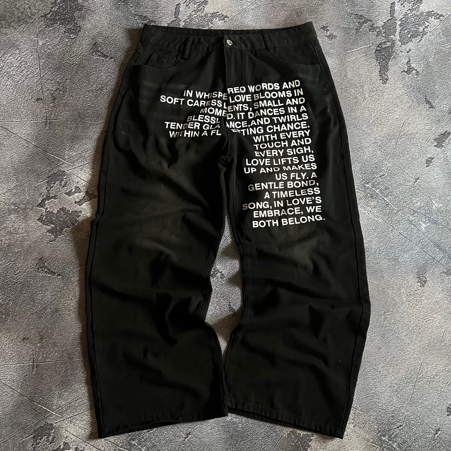 Jeans à motif lettres américai - Women And Men Fashion avis et prix