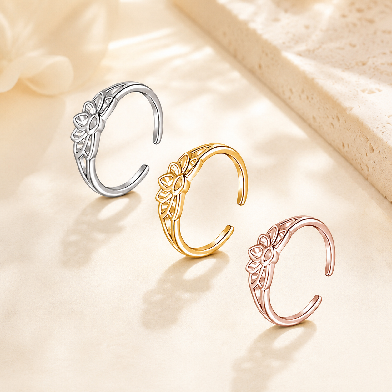 Bague d'orteil en acier inoxyd - Women'S Fashion Rings Gold avis et prix