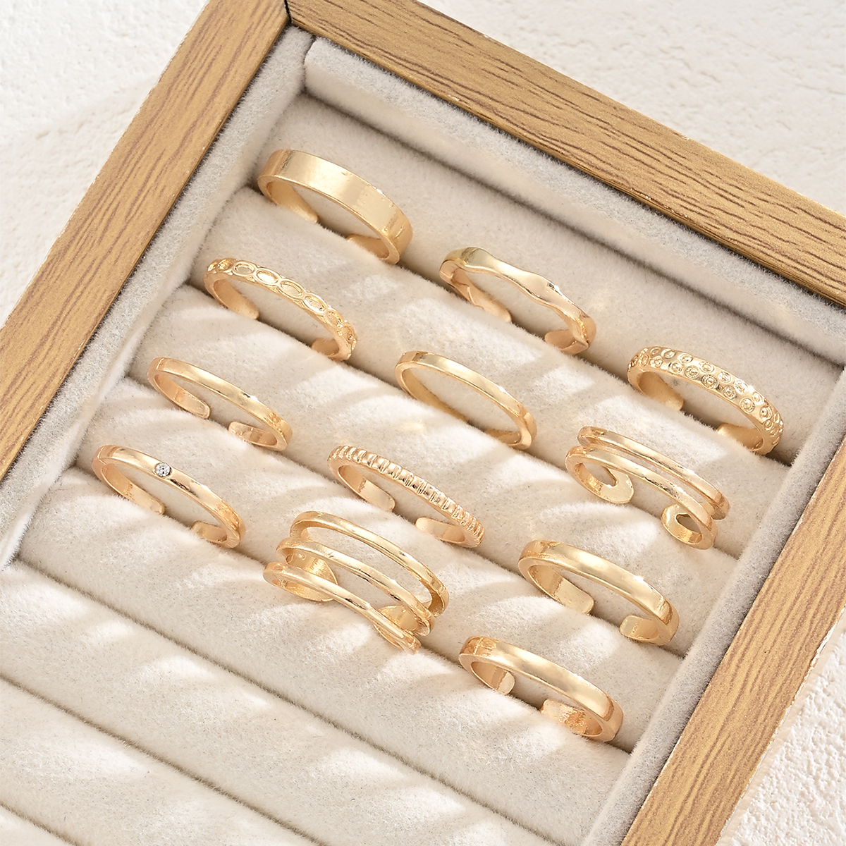 Ensemble de 9/12 bagues d'orte - Women'S Fashion Rings Gold avis et prix