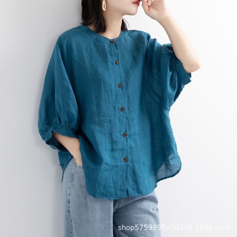 Chemise ample en coton et lin  - Women'S Fashion Jersey avis et prix