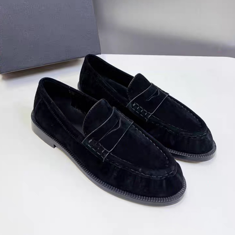 Mocassins à bout rond en cuir  - Women'S Fashion Walking Shoes avis et prix