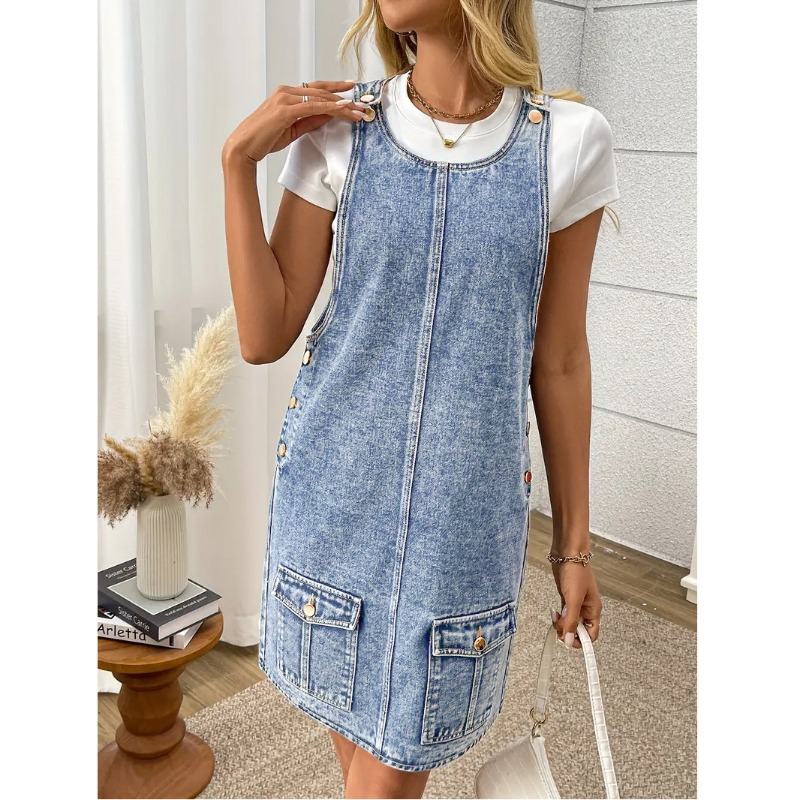 Robe Salopette en Jean Y2K Cor - Women'S Fashion Overalls avis et prix