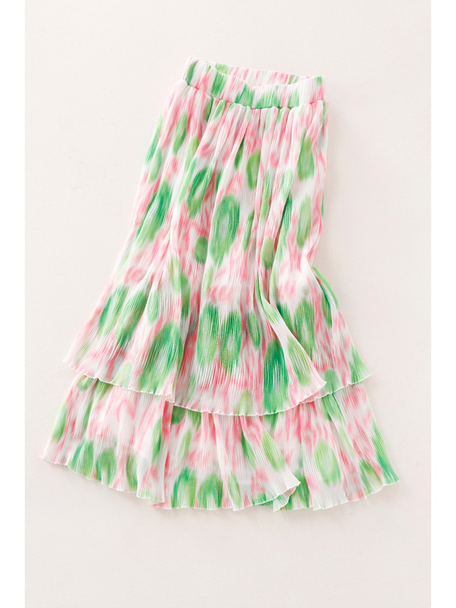 Jupe plissée en mousseline de  - Pleated Skirt Women avis et prix