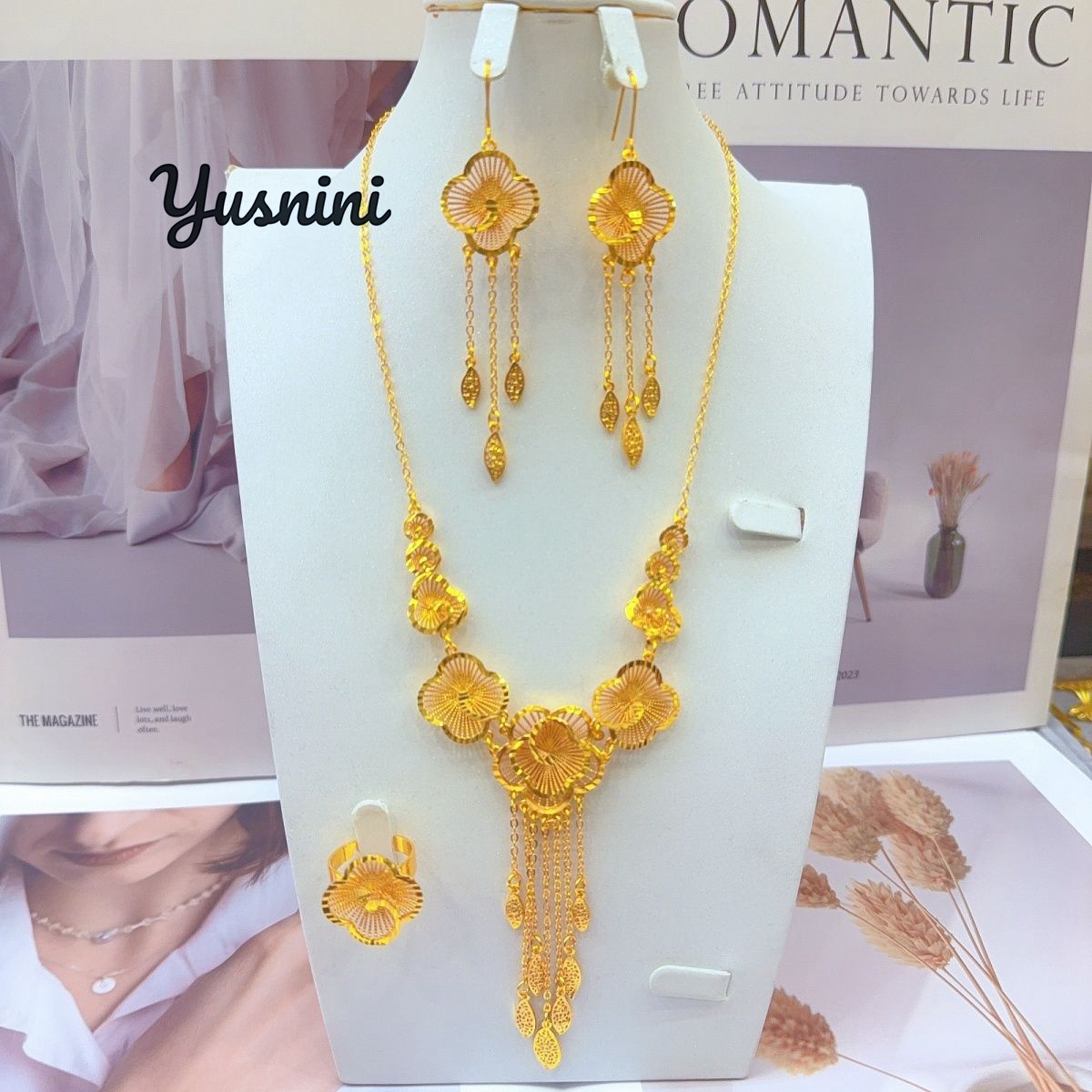 Collier, boucles d'oreilles et - Women'S Fashion Rings Gold avis et prix