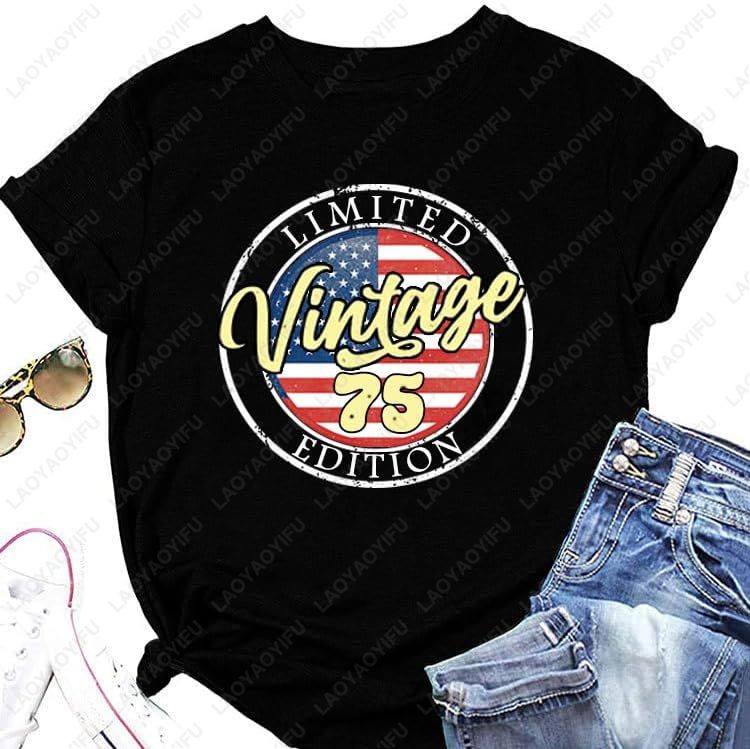 Vintage 1975 T-Shirts pour fem - Women'S Fashion In The 70S avis et prix