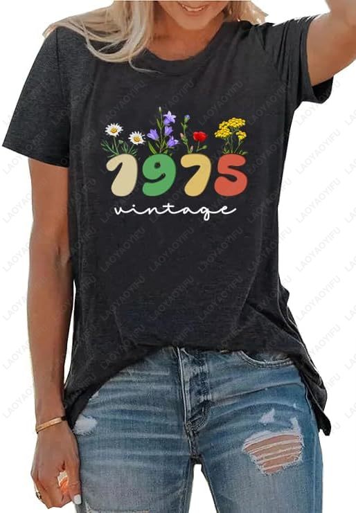 Vintage 1975 T-Shirts pour fem - Women'S Fashion In The 70S avis et prix
