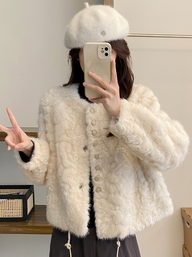 Manteau court en peau d'agneau - Women'S Fashion Petite avis et prix