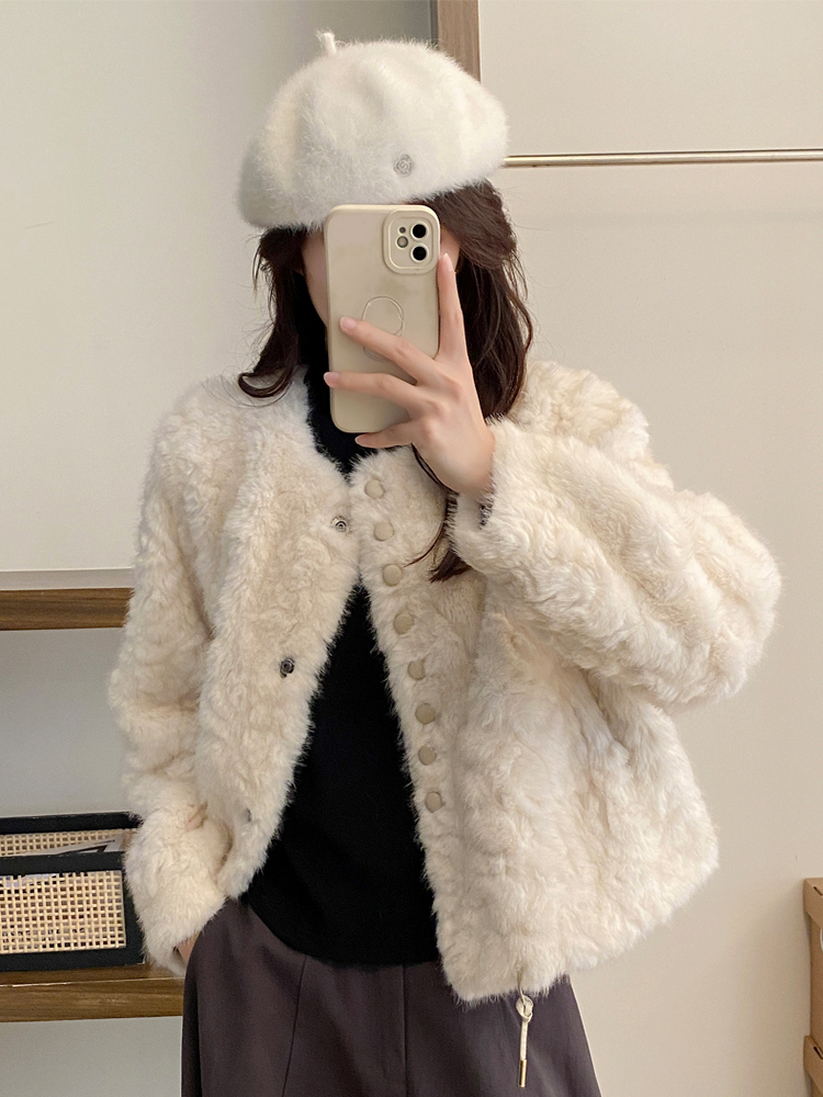 Manteau court en peau d'agneau - Women'S Fashion Petite avis et prix