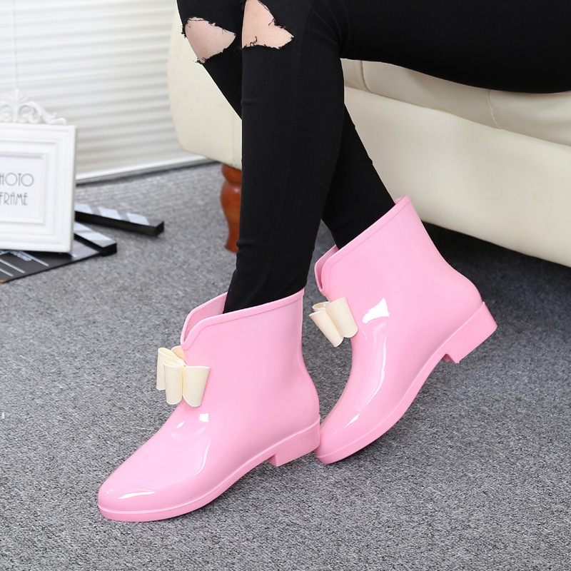 Femmes fleur noeud papillon bo - Women'S Fashion Rain Boots avis et prix