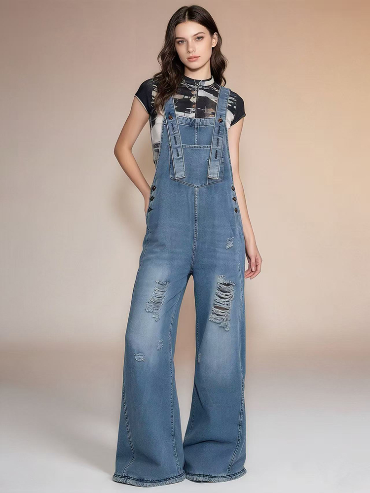 Nouvelle Combinaison en jean d - Women'S Fashion Overalls avis et prix