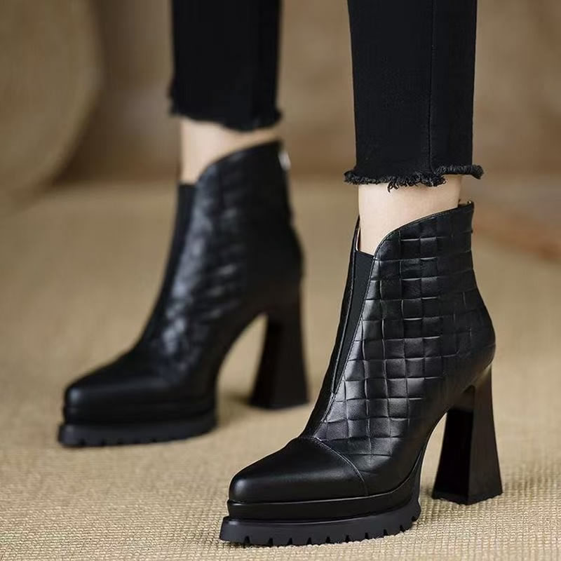 Bottes ort rétro à talons haut - Women'S Fashion Rain Boots avis et prix