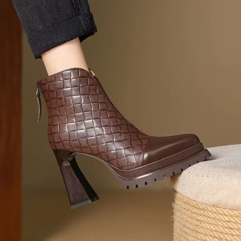 Bottes ort rétro à talons haut - Women'S Fashion Rain Boots avis et prix