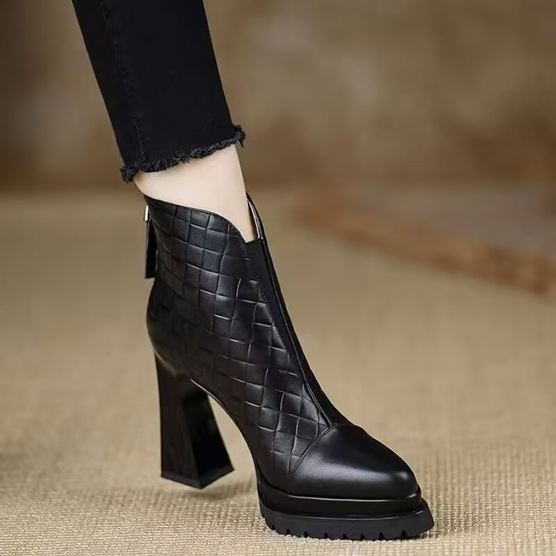 Bottes ort rétro à talons haut - Women'S Fashion Rain Boots avis et prix