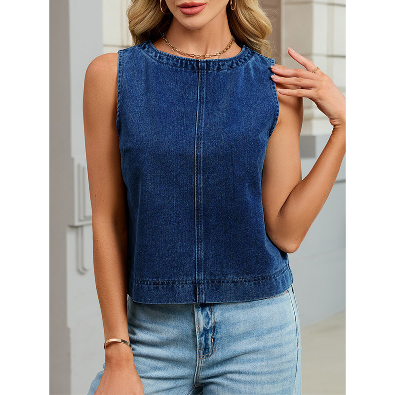 Benuynffy Gilet en jean décont - Women Fashion Vest avis et prix