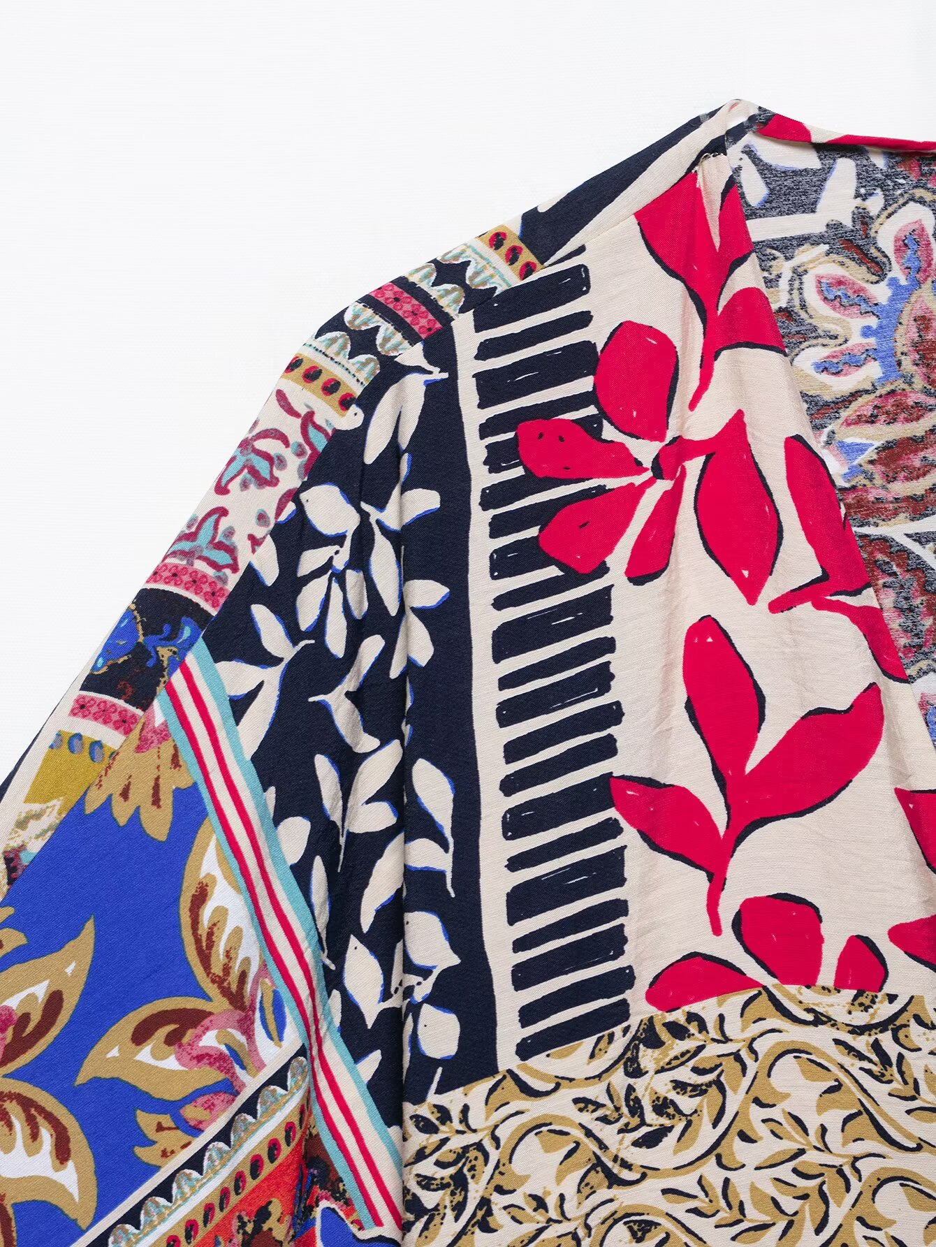 Zevity femmes mode V tissu Pat - Women'S Fashion Kimono avis et prix