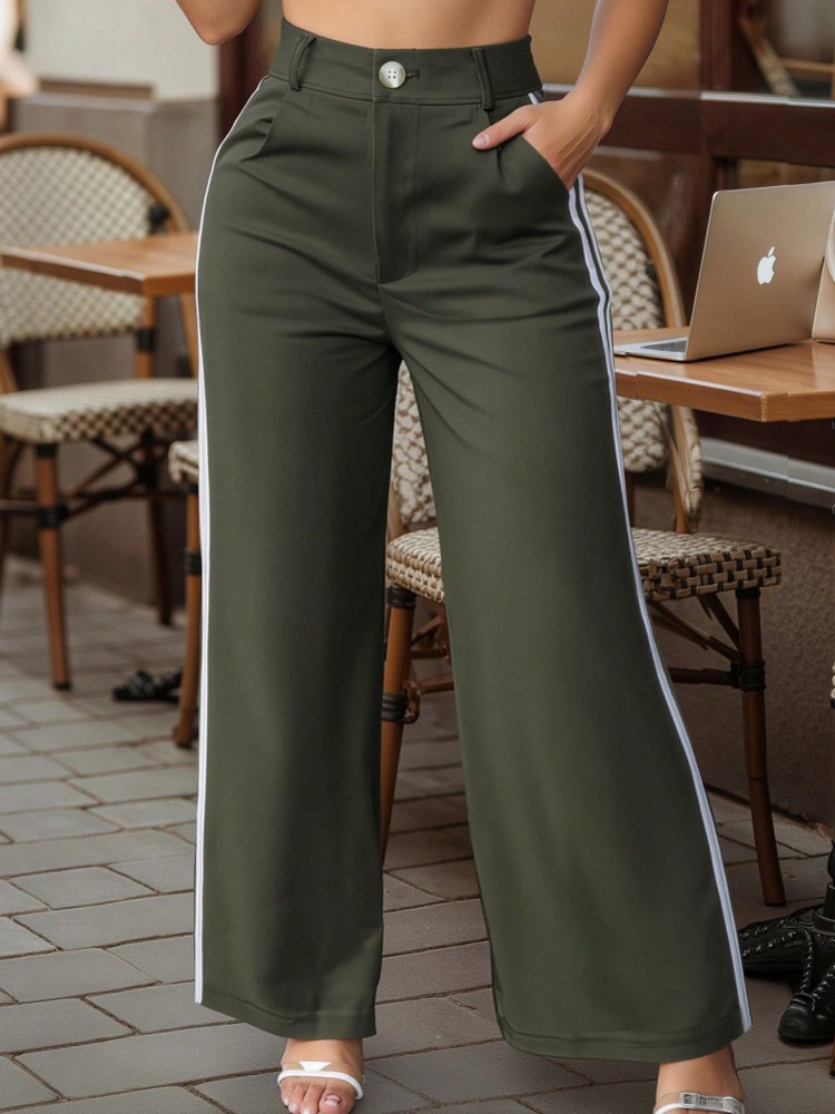 Pantalon taille haute à jambes - Xl Women'S Fashion avis et prix