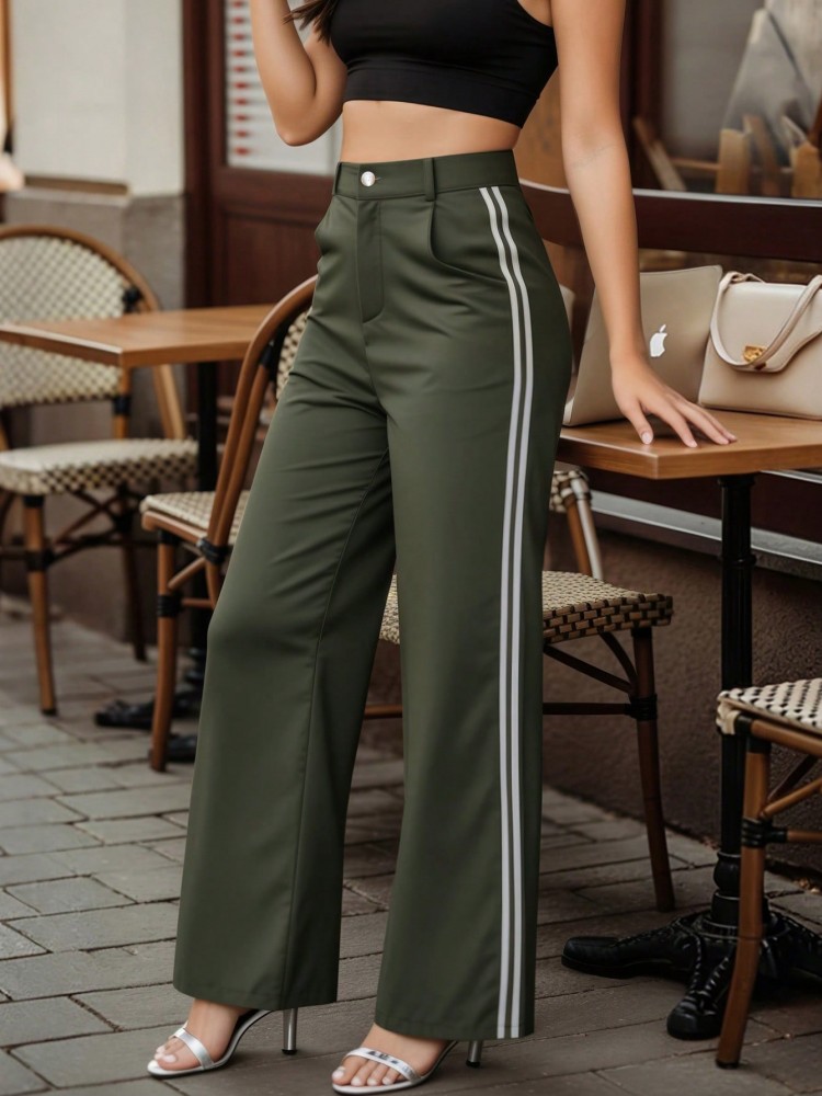 Pantalon taille haute à jambes - Xl Women'S Fashion avis et prix
