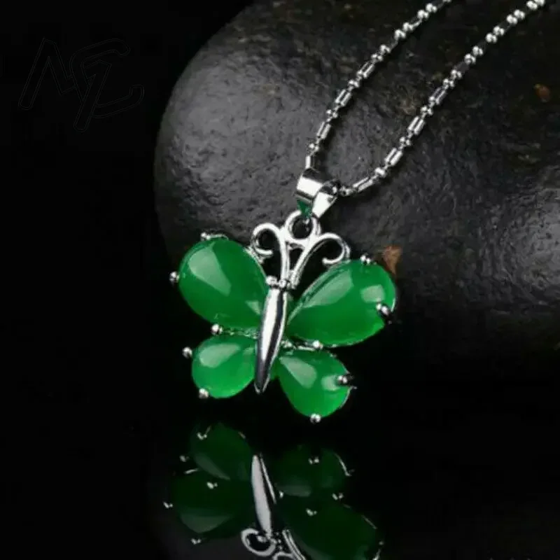 S925 argent vert Jade papillon - Women Fashion Jewellery avis et prix