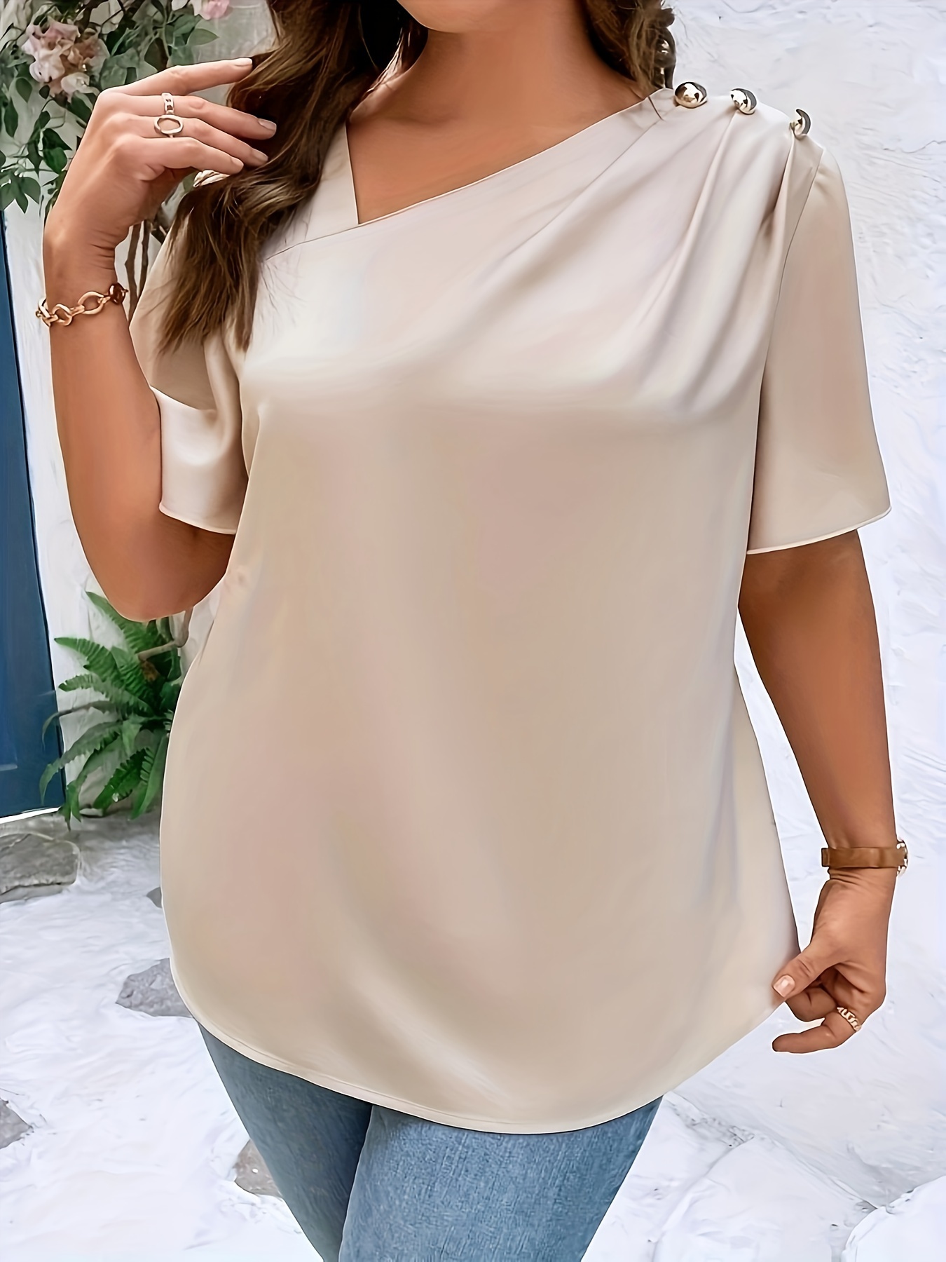 Grande taille tempérament Blou - Women'S Fashion Jersey avis et prix