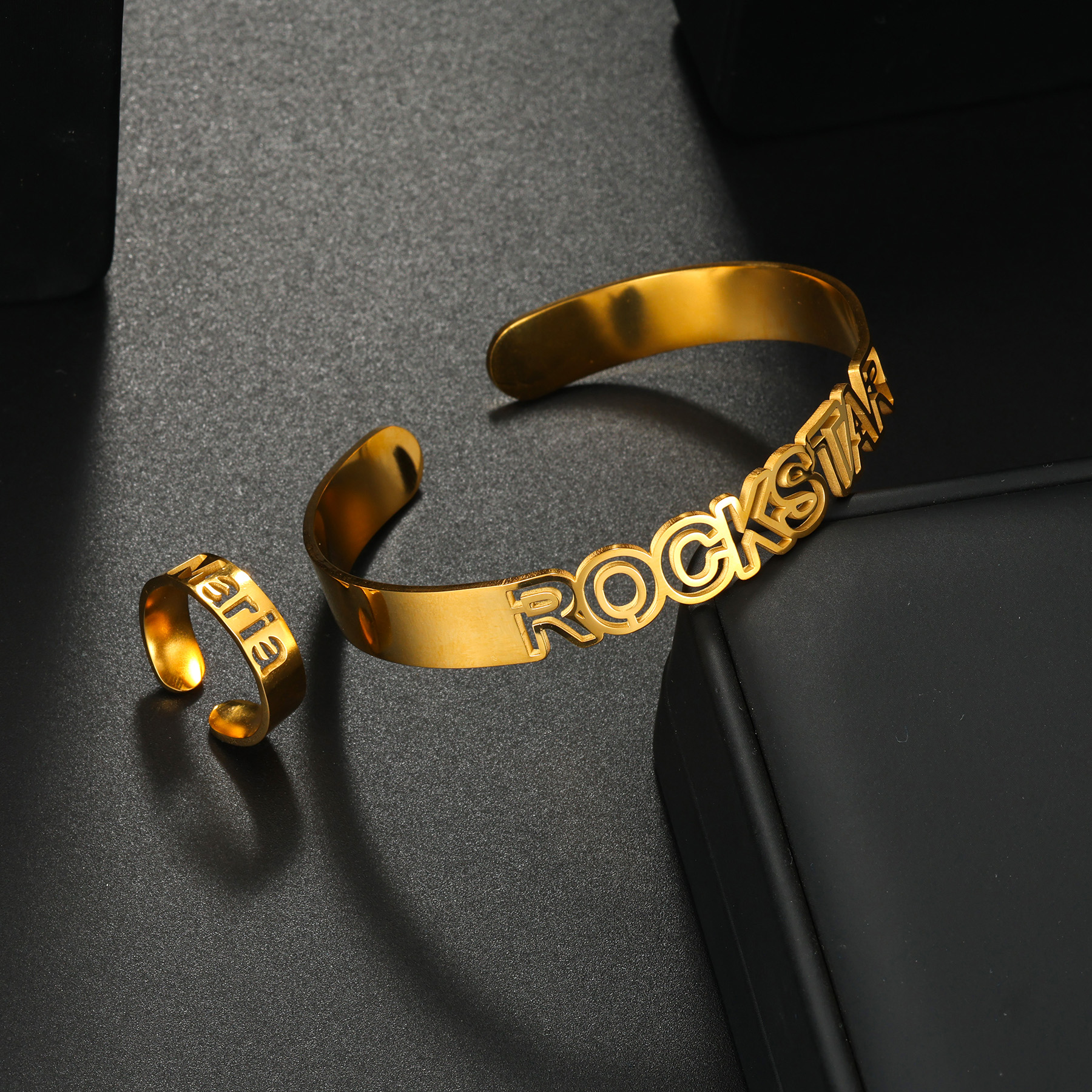 Ensemble de bagues et bracelet - Women'S Fashion Rings Gold avis et prix