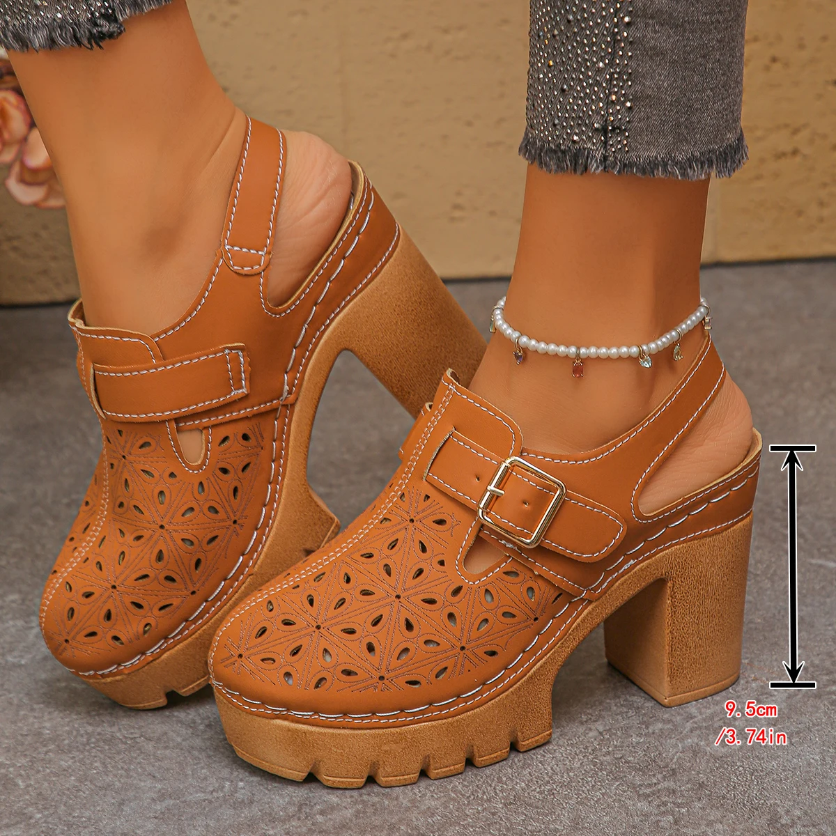 Sandales à talons épais pour f - Women Fashion Hats avis et prix