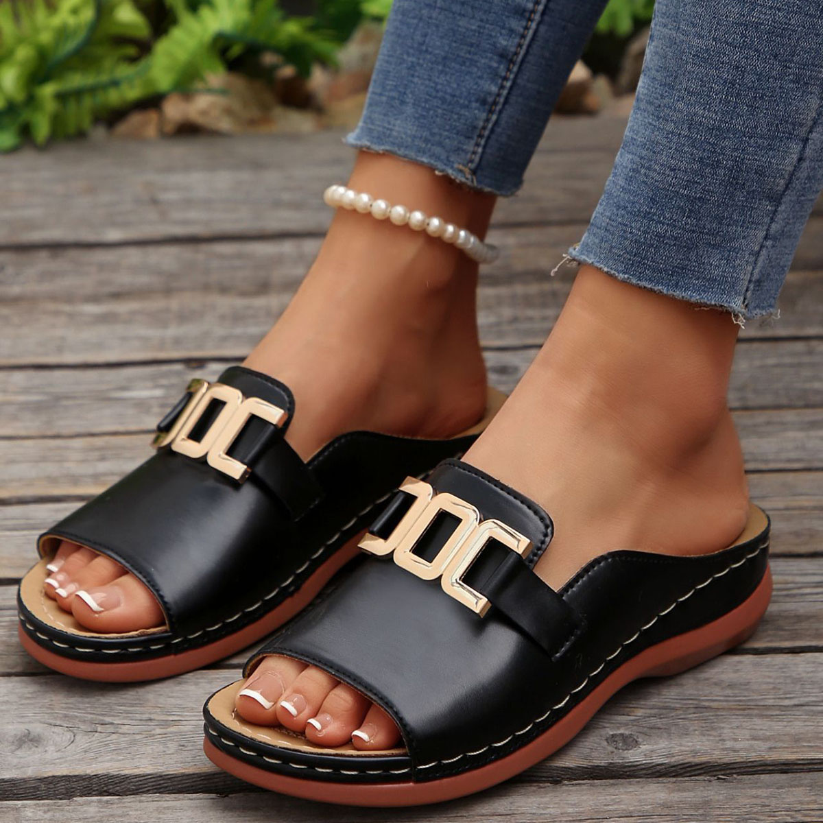 Sandales d'été décontractées à - Women Fashion Simple avis et prix