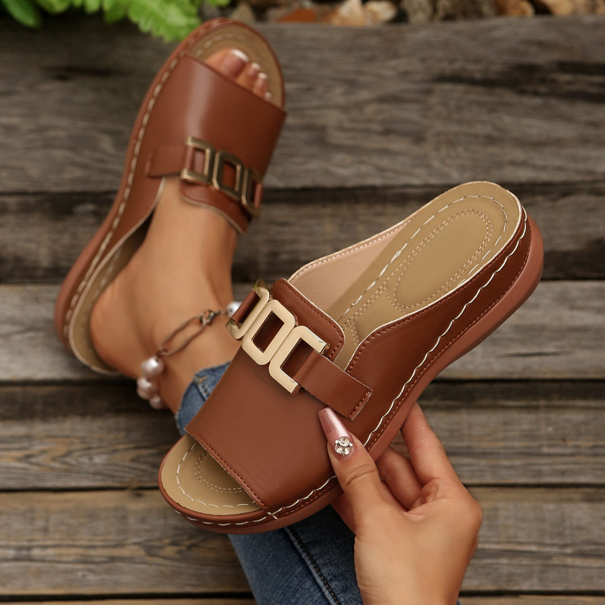 Sandales d'été décontractées à - Women Fashion Simple avis et prix