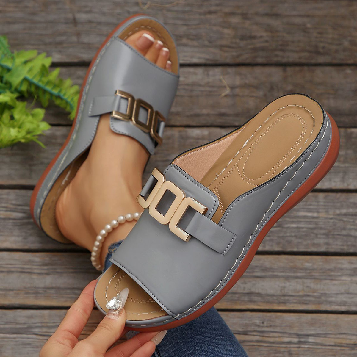 Sandales d'été décontractées à - Women Fashion Simple avis et prix